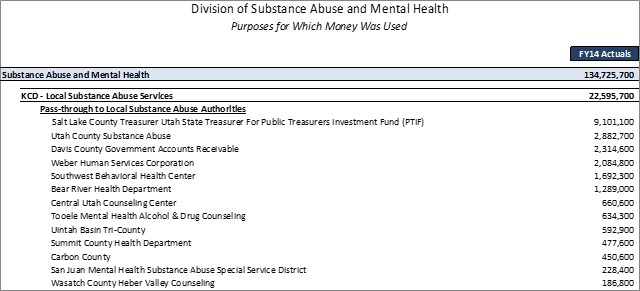 Local Substance Abuse Detailed Purposes